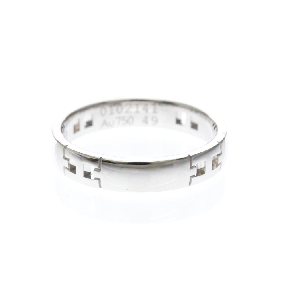 HERMES 18k Silver Ring